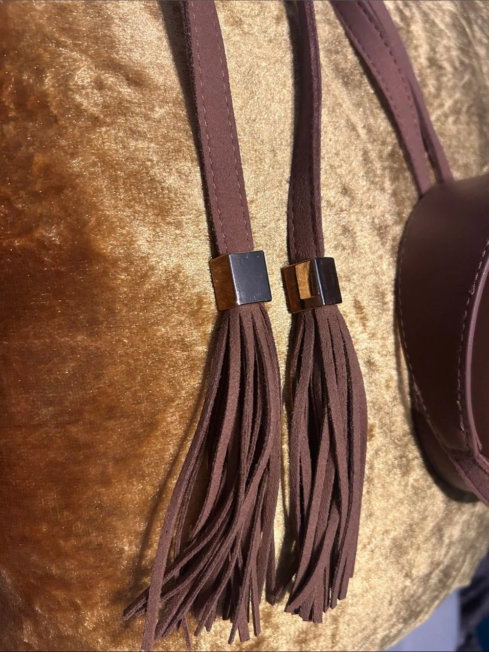 Brown Fringe Tie Belt - Women I Accessories